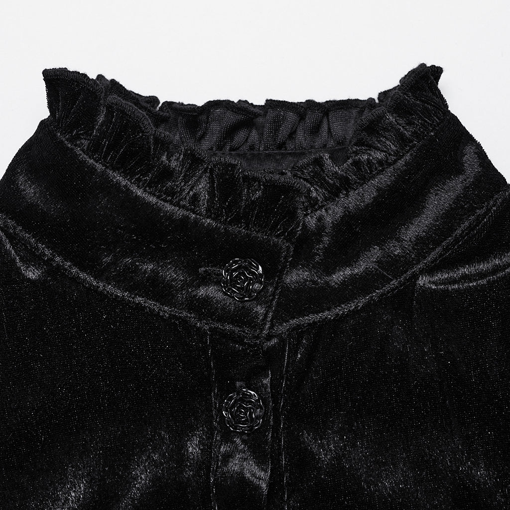 Retro Velvet Goth Shirt - Image 6