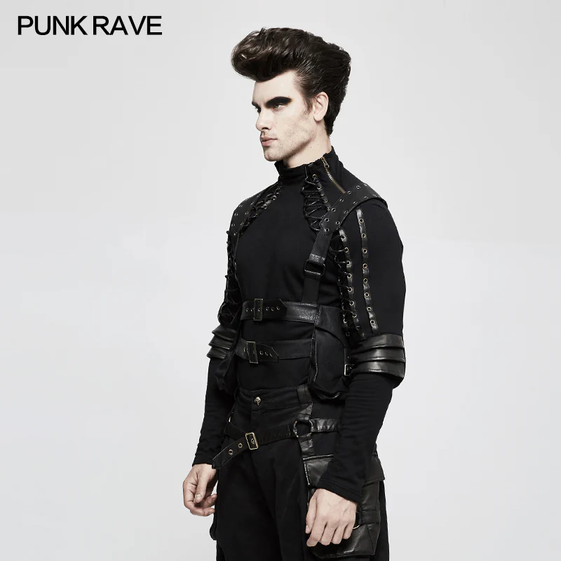 Rough-texture Punk Accessories Straps With Bags And Adjustable Buckle - Image 2