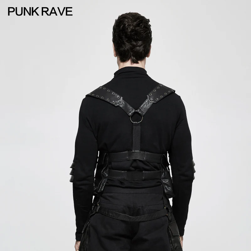 Rough-texture Punk Accessories Straps With Bags And Adjustable Buckle - Image 3