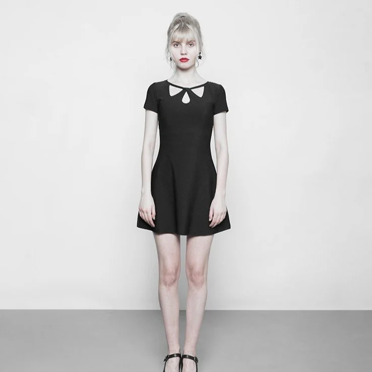 Sexy Hollow A Pendulum Slim Knitted Gothic Dress