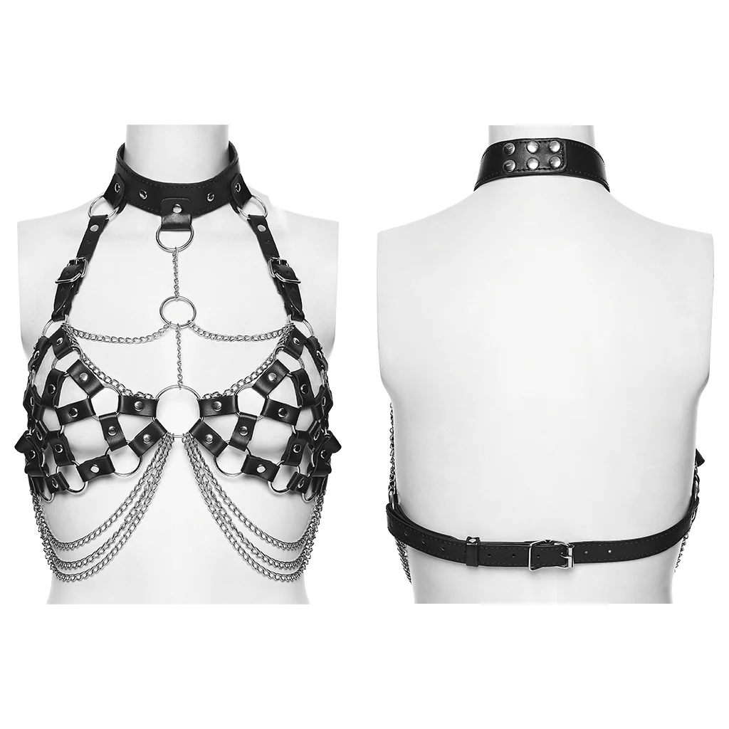 Sexy Punk Choker Chest Chain - Image 6