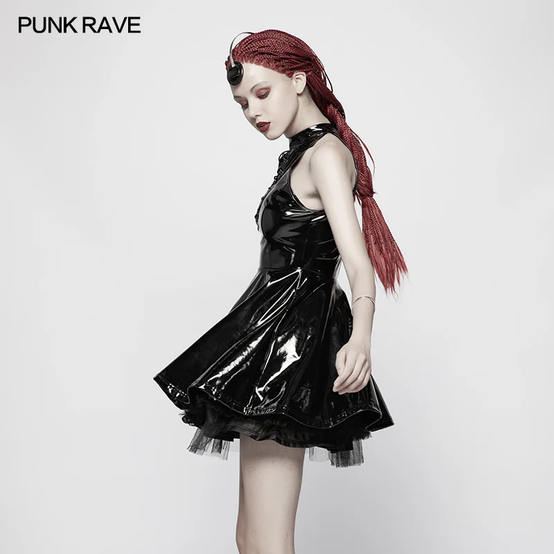 Sexy Punk Midnight Seduction Sleeveless Miniskirt - Image 2