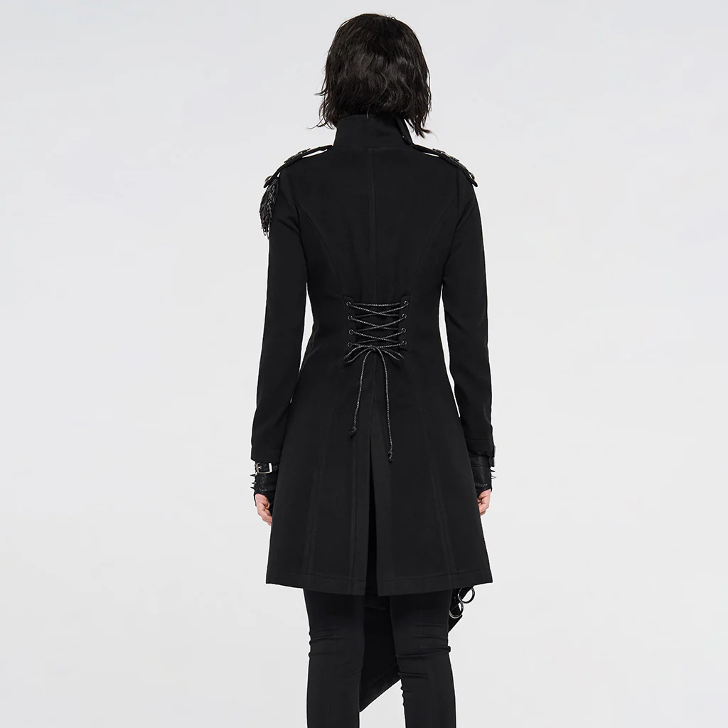 Simple Military Uniform Woolen Coat - Image 3