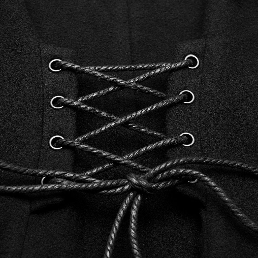 Simple Military Uniform Woolen Coat - Image 8