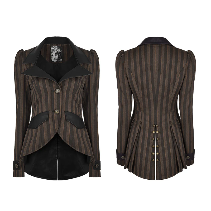 Steampunk High-low Style Punk Jacket For Women - Image 4