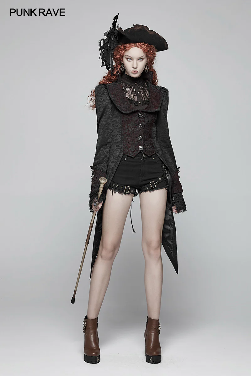 Steampunk Puff Sleeve Shirt Short-sleeved Blouse - Image 4