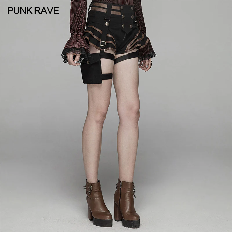 Steampunk Short Jean lolita Pant With Adjustable Removable Belt - Image 8
