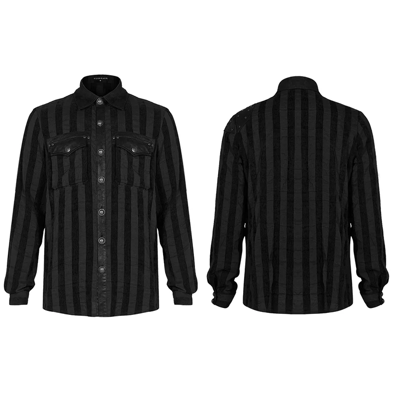 Steampunk striped shirt - Image 4