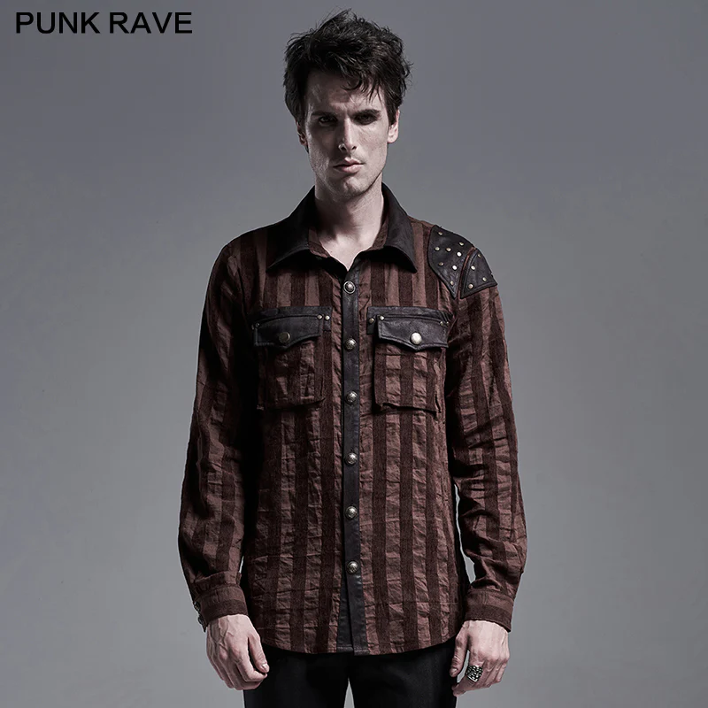 Steampunk striped shirt - Image 6
