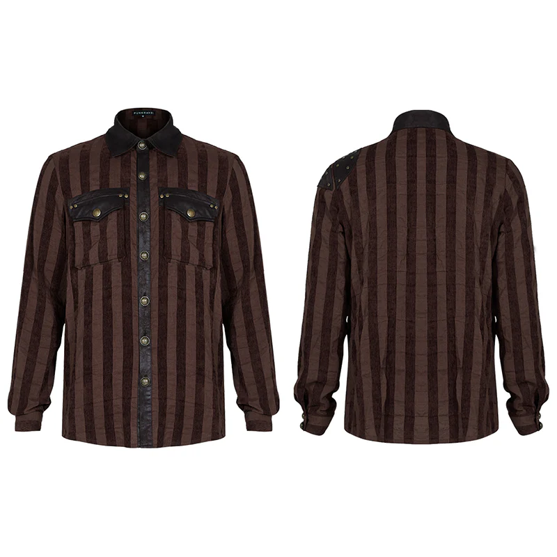 Steampunk striped shirt - Image 9