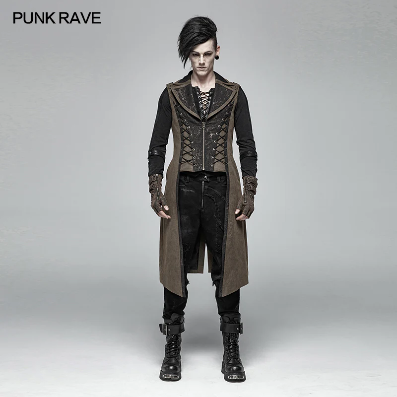 Steampunk The Rope Long Zipper Vest - Image 7