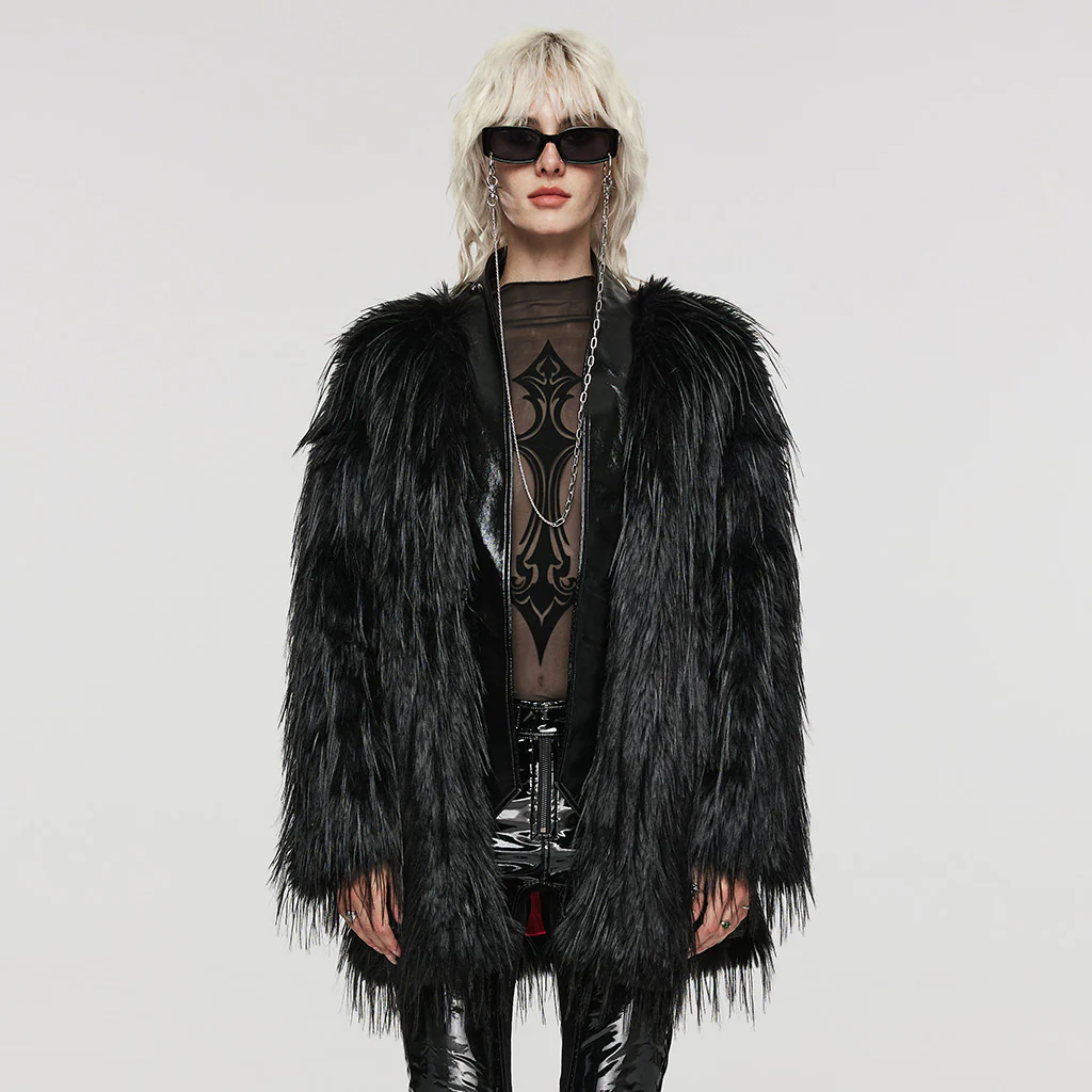 Untrimmed faux fur coat - Image 7