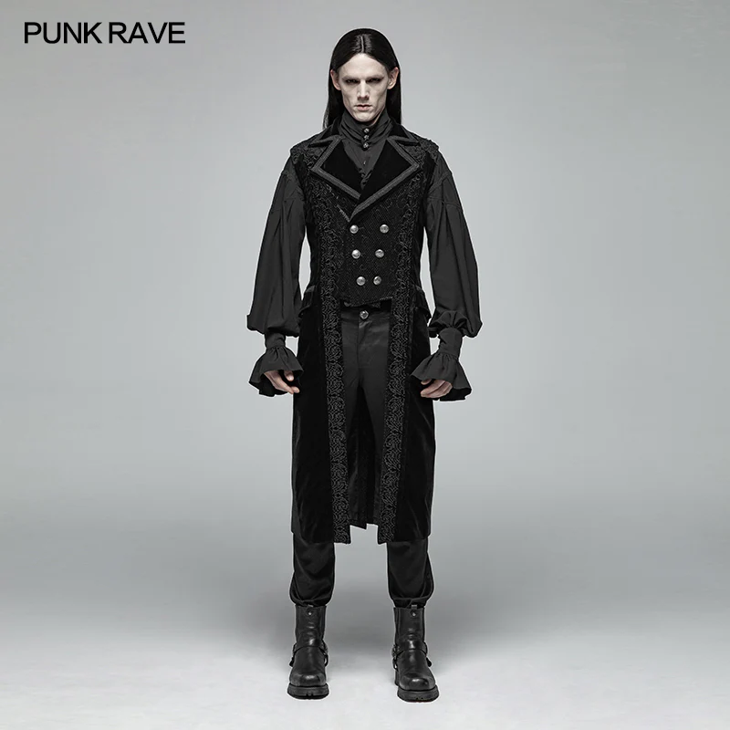 Victoria Gorgeous Dark-textured Gothic Long Vest
