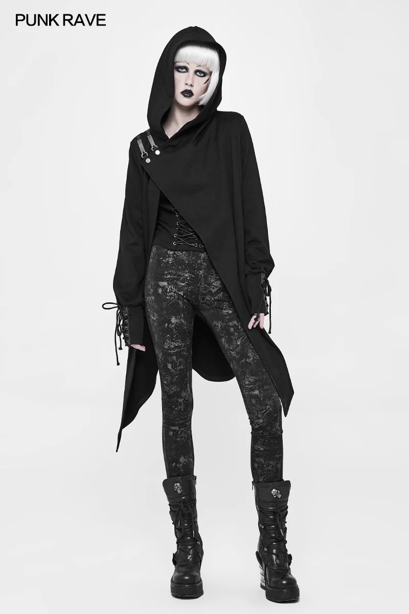 Witch Cardigan Sweater Punk Coat With Hood - Image 6